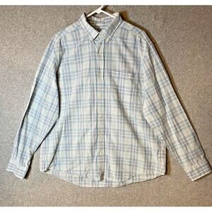 Vineyard Vines Murray Shirt Mens XL Button Down Plaid Cotton‎ Linen